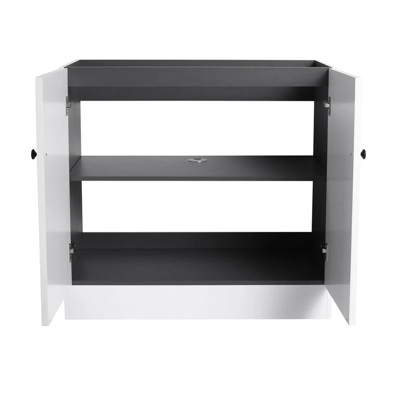 Modern Freestanding Bathroom Vanity With Soft Close Cabinet Doors by HouseOfZazla