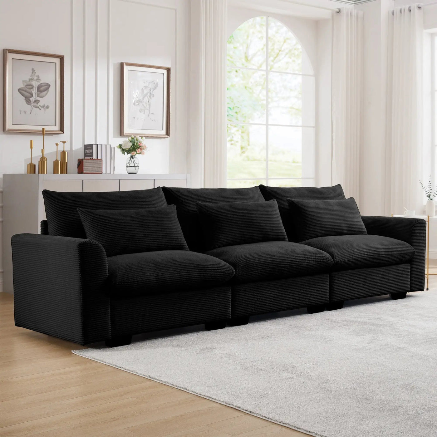 3 Seater Deep Seat Couch for Living Room by HouseOfZazla