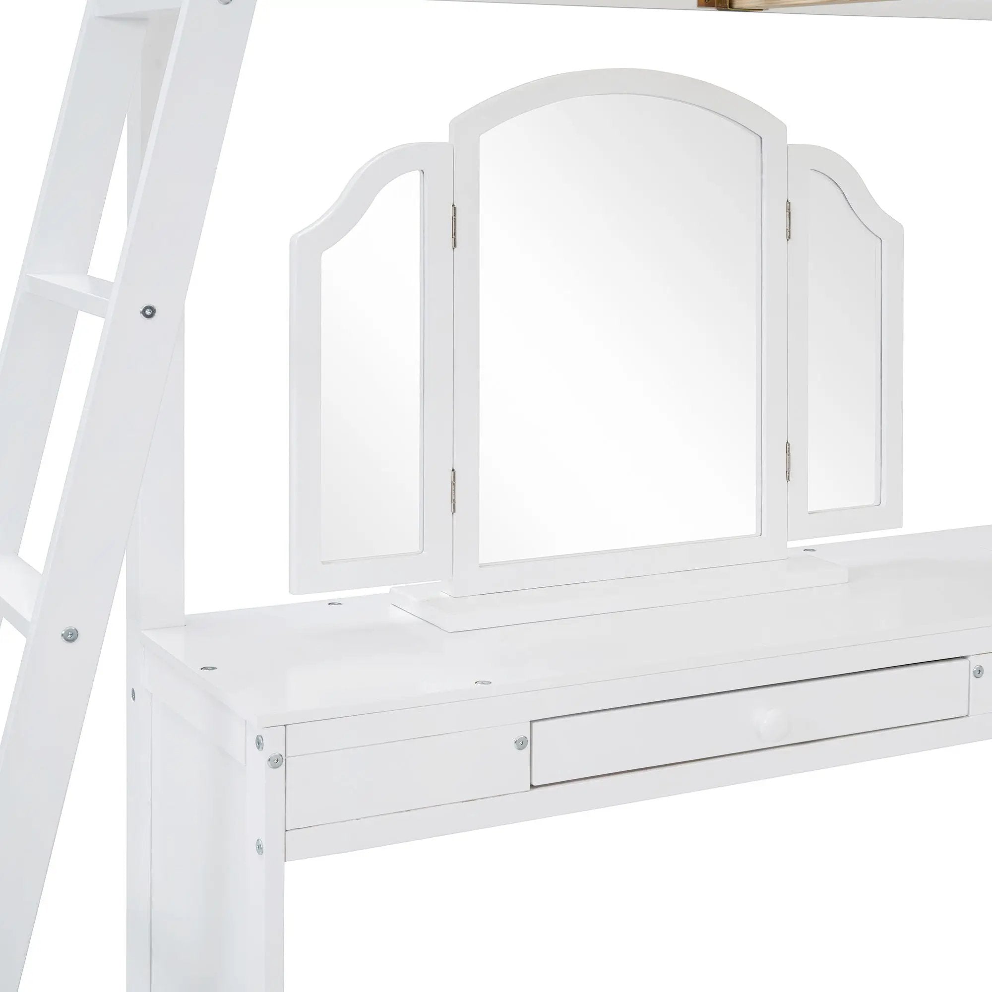 Loft Bed With Drawers, Cabinet, Shelves With Desk by HouseOfZazla