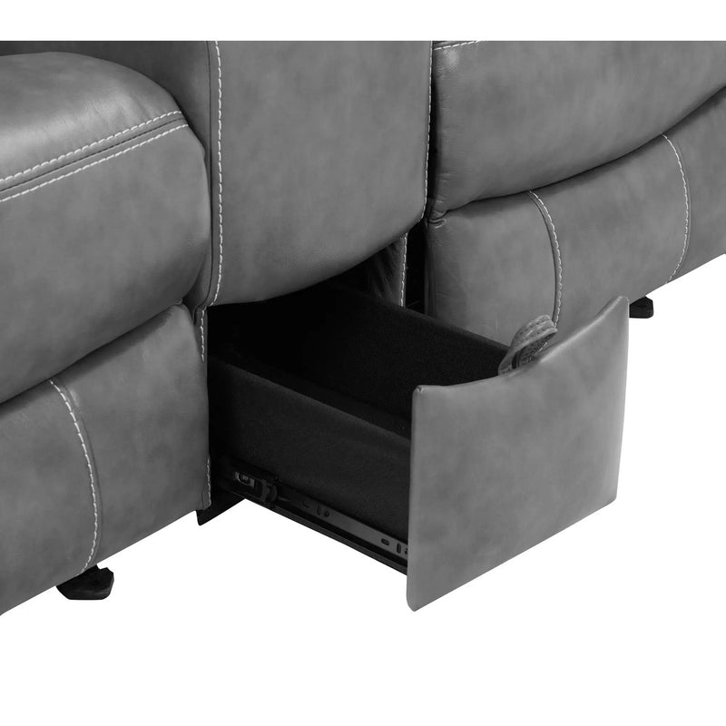 Carmen - Cool Motion Loveseat With Storage, With Reclining Function And Built In Storage - Gray by HouseOfZazla