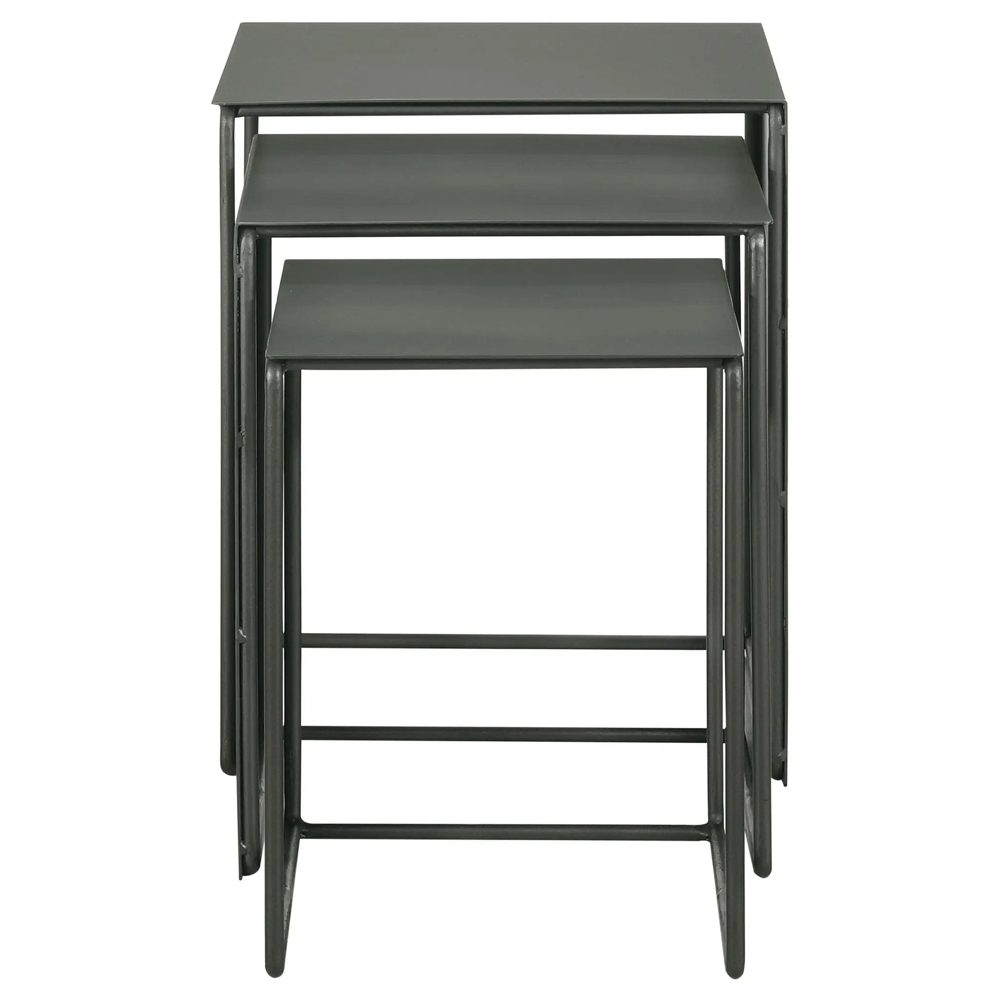 Vestal - 3 Piece Rectangular Nesting Table Set - Gray by HouseOfZazla