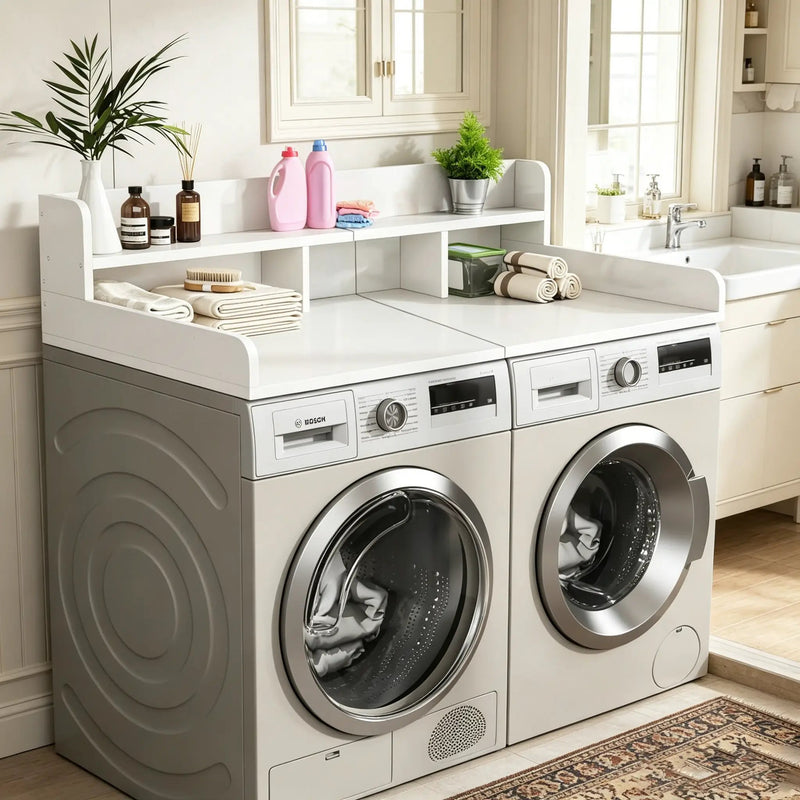 Washer Dryer Countertop with Non-Slip Pads - White by HouseOfZazla