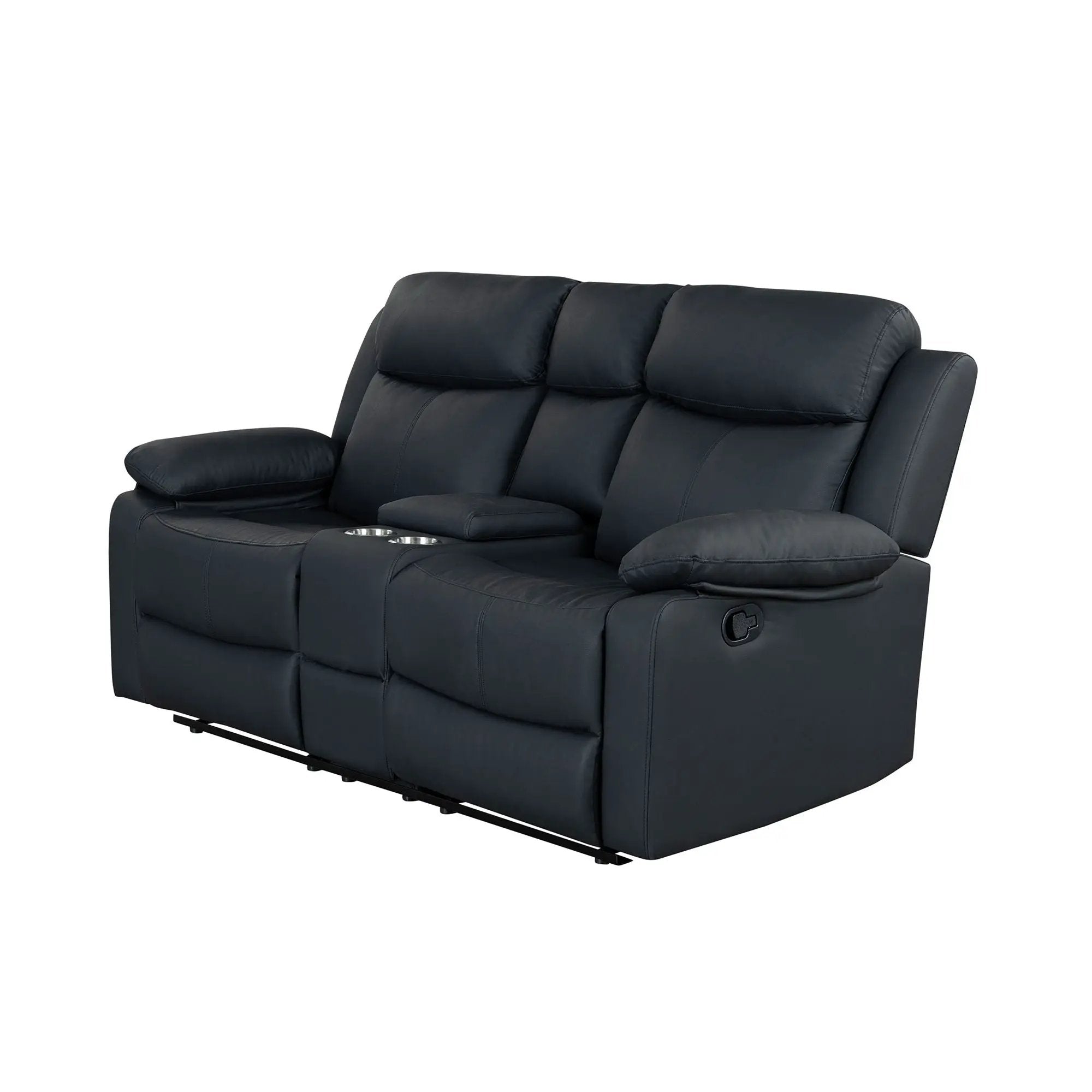 Blanche - Console Reclining Loveseat With LED Lights And Speakers by HouseOfZazla