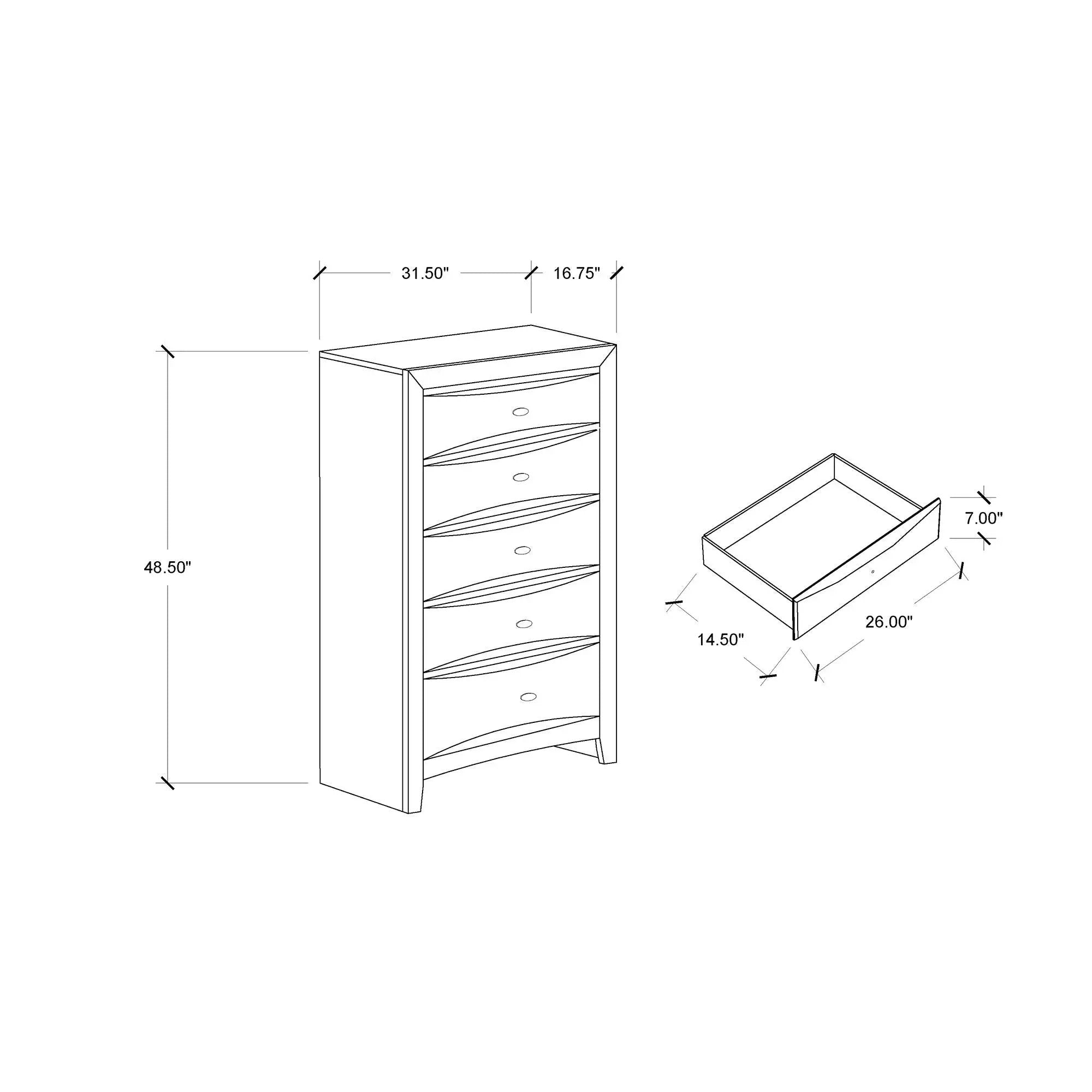 Lucille - Chest With Spacious Drawers by Unique Piece Furniture