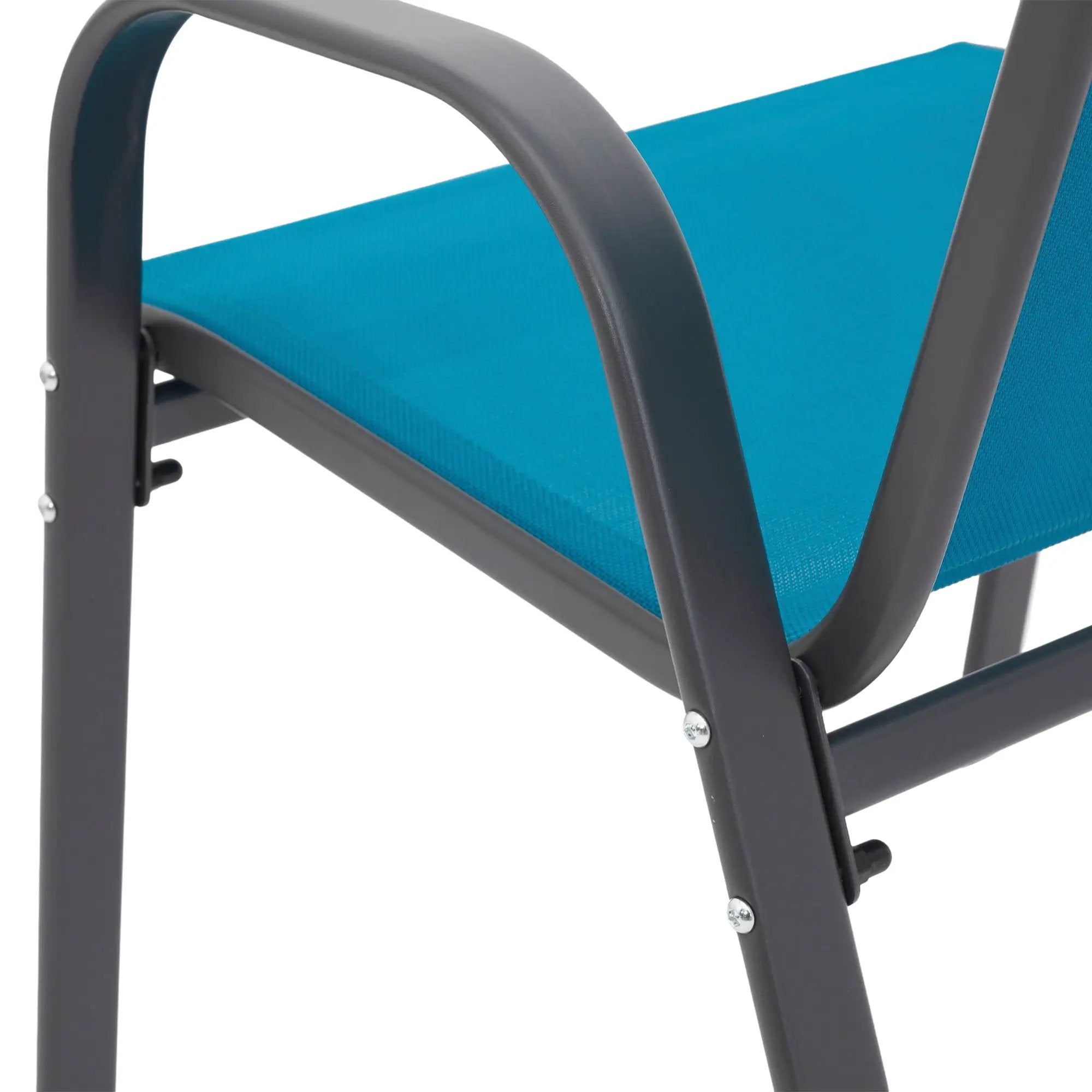 8 Piece Patio Chairs, Outdoor Camping Chairs with Breathable Textilene Fabric by HouseOfZazla