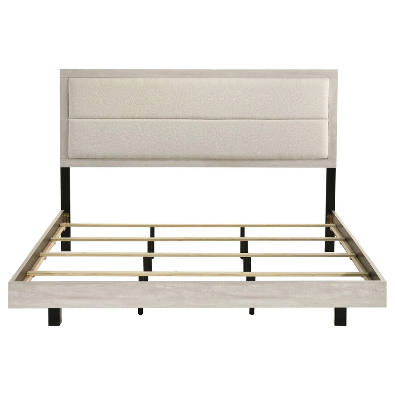 Trenton 54-inch Wood Eastern King Panel Bed Rustic Cream by Unique Piece Furniture
