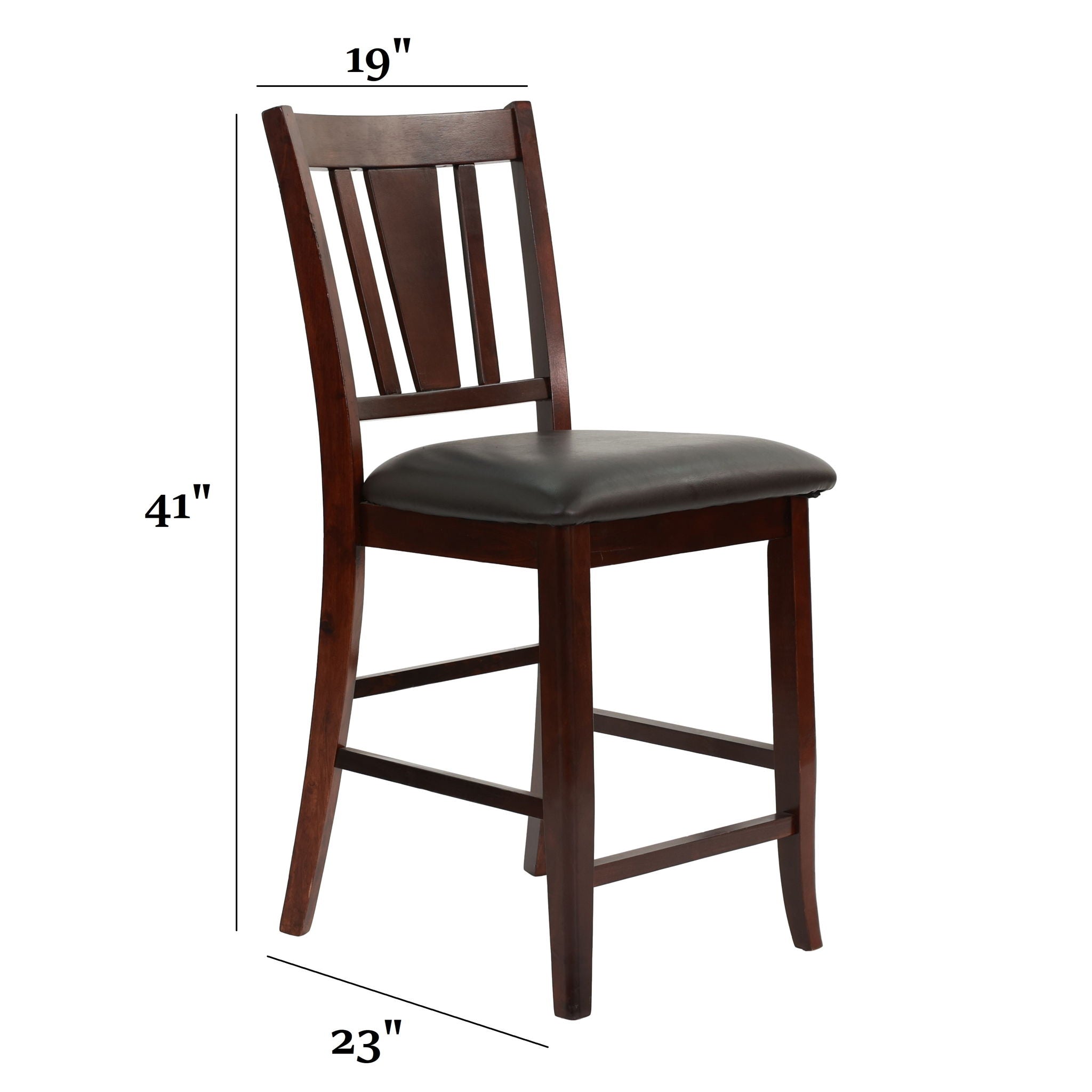 7 Piece Counter Height Dining Set With Butterfly Leaf Table And Chairs - Brown / Espresso by HouseOfZazla