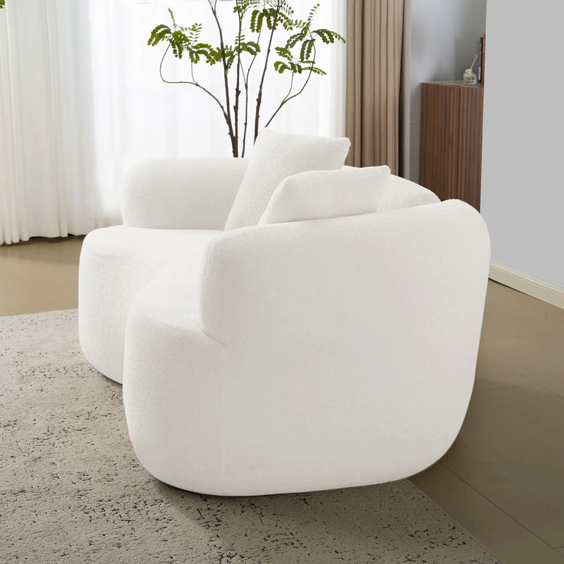 Modern Curved Loveseat by Unique Piece Furniture
