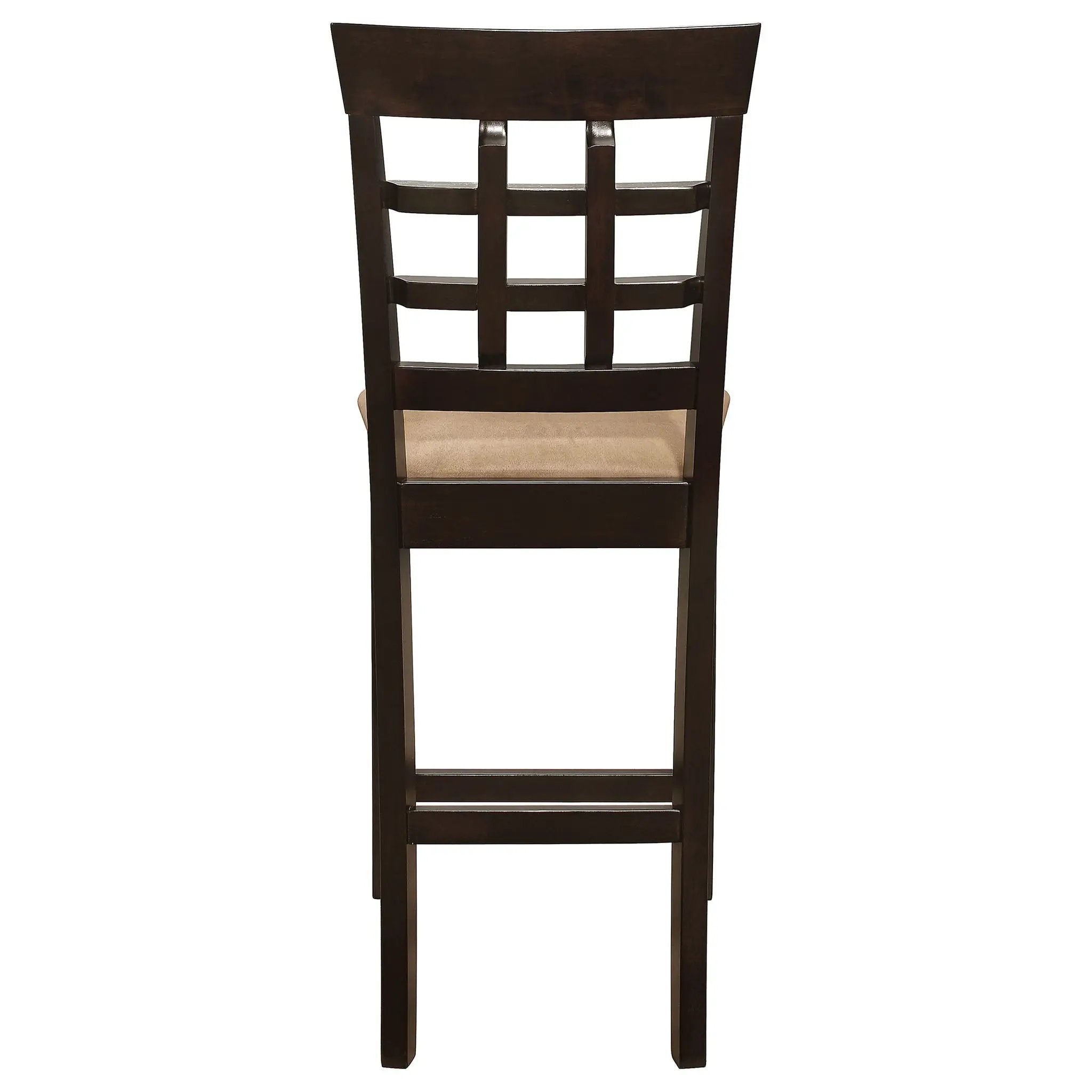 Upholstered Counter Height Stools (Set of 2) - Brown / Beige