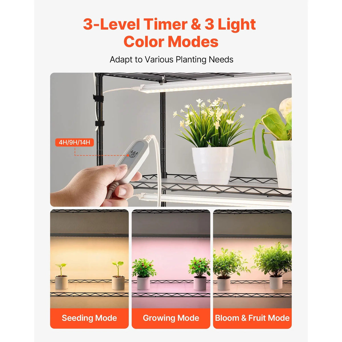 6-Tier Indoor Plant Shelf with Grow Light by HouseOfZazla