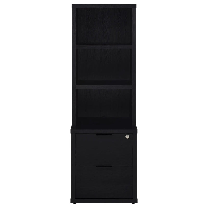 Westpark 3-piece Wall Unit Bookcase Set with USB Black by Unique Piece Furniture