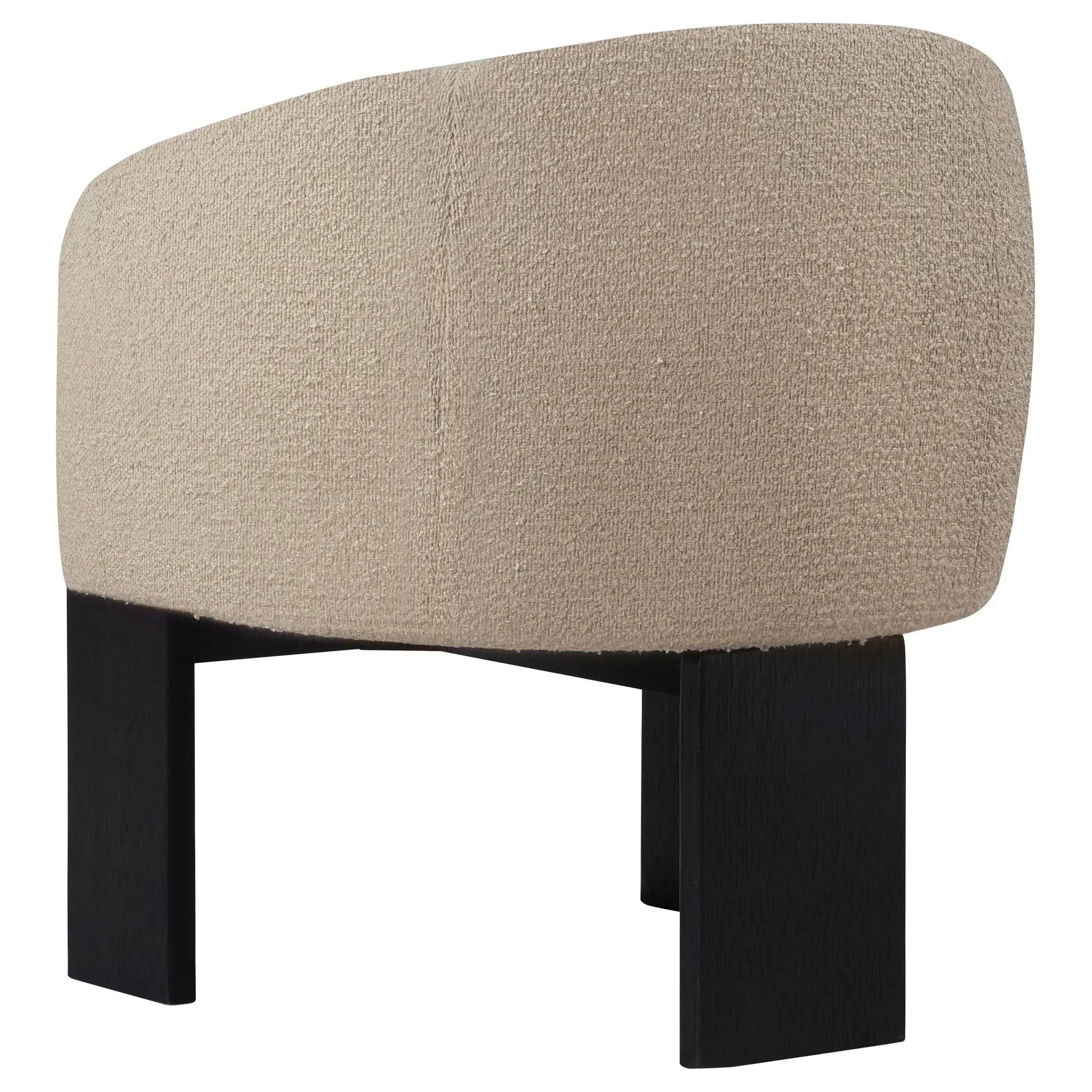 Valdez Boucle Upholstered Barrel Back Accent Chair Beige by Unique Piece Furniture