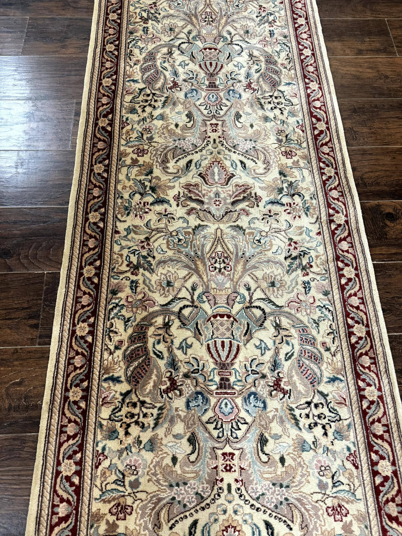 Pakistani Runner Rug 2.8 x 14, Pak Persian Hallway Rug, Cream Color by Jewel Rugs