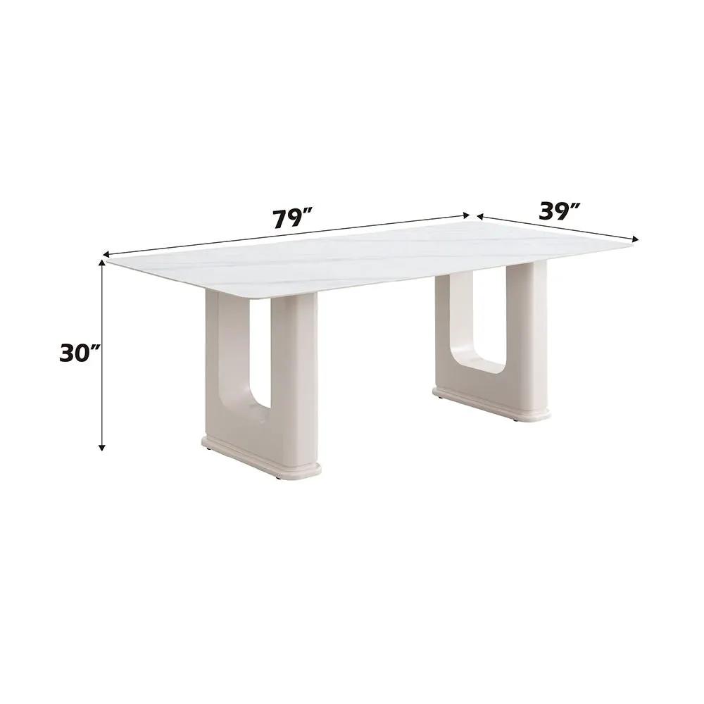 Kalam - Dining Table - Ceramic Top & Beige by Unique Piece Furniture