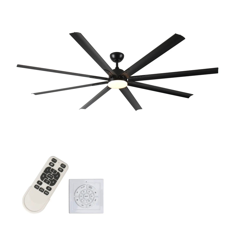 Super Large Black Ceiling Fan With Remote Control - Black by Unique Piece Furniture