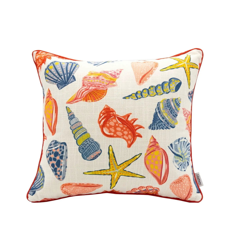 Square Coral Outdoor Pillows (Set of 2) - Multi by Unique Piece Furniture