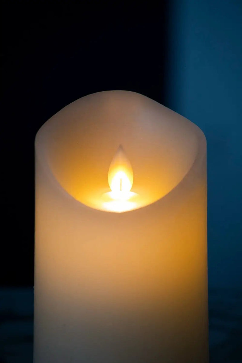 Flickering LED Candles With Remote Timer (Set of 3) - Ivory by HouseOfZazla