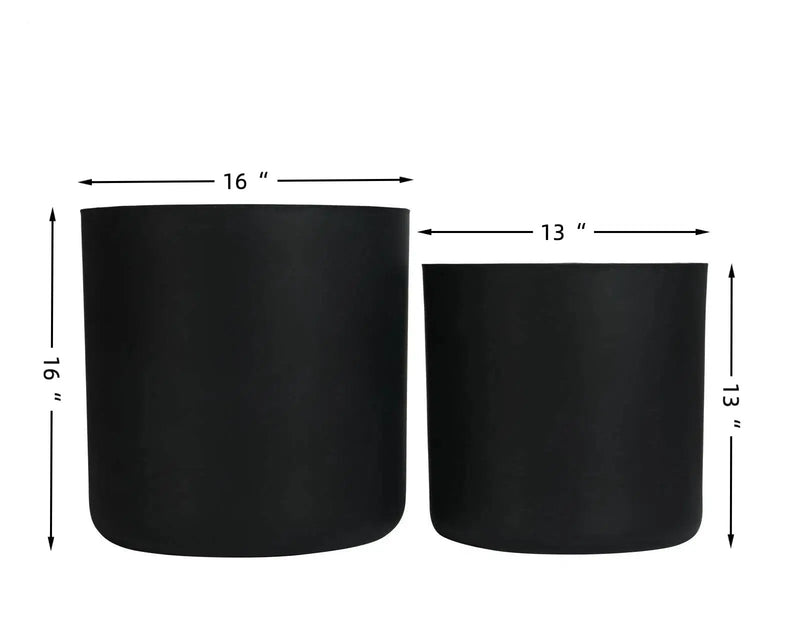 Round Concrete Planter Set of 2 by HouseOfZazla
