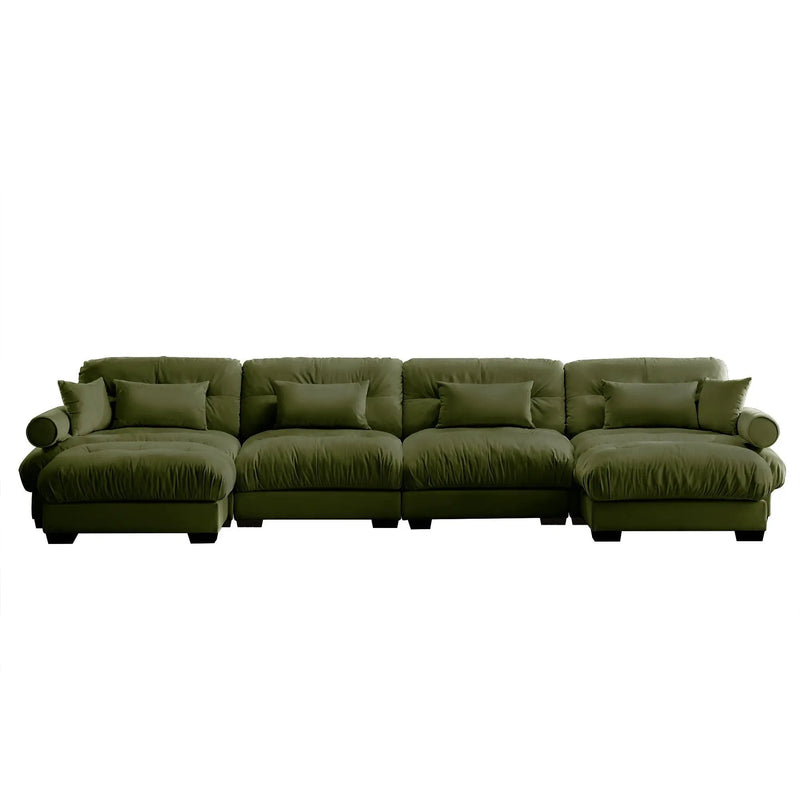 Super Comfort Oversized Modular Sectional Sofa With Movable Ottoman by Unique Piece Furniture