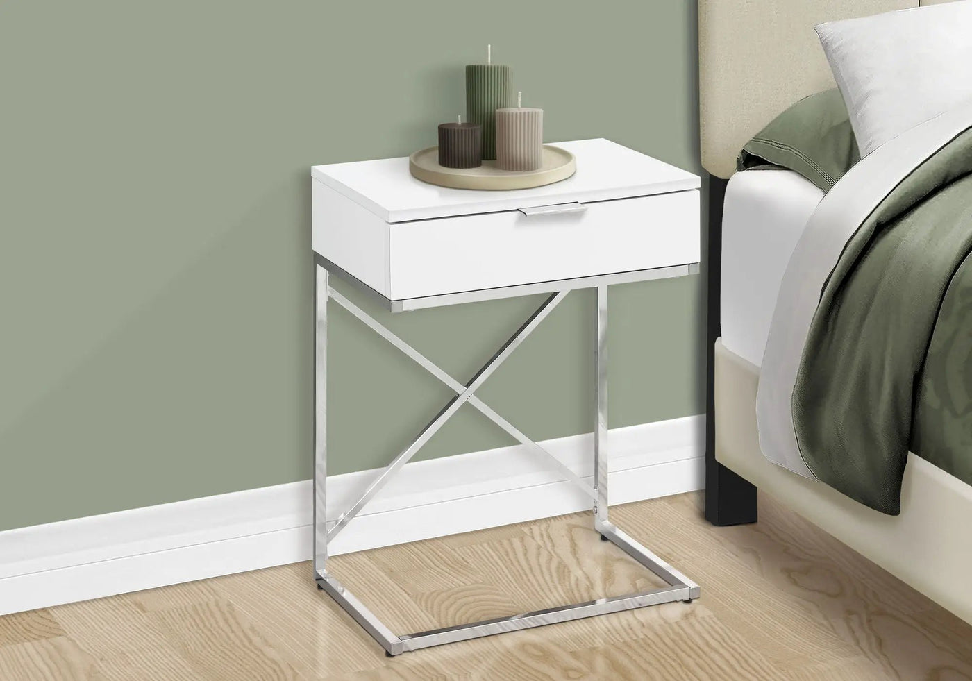 Accent Side Table, Storage Drawer, Spacious Tabletop, Contemporary & Modern by Unique Piece Furniture