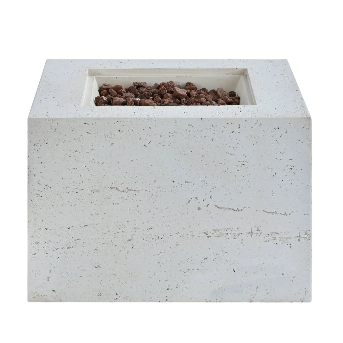 U_Style MGO Outdoor Square Fire Pit with Steel Burner by HouseOfZazla