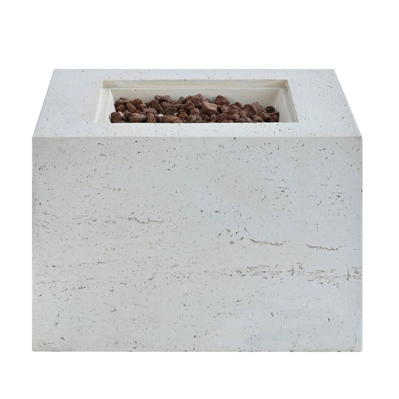U_Style MGO Outdoor Square Fire Pit with Steel Burner by HouseOfZazla