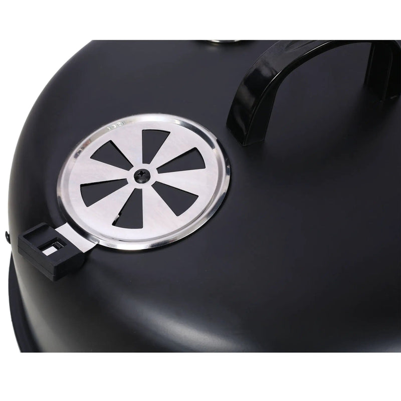Portable Charcoal Smoker Grill For Outdoor Cooking - Black by HouseOfZazla