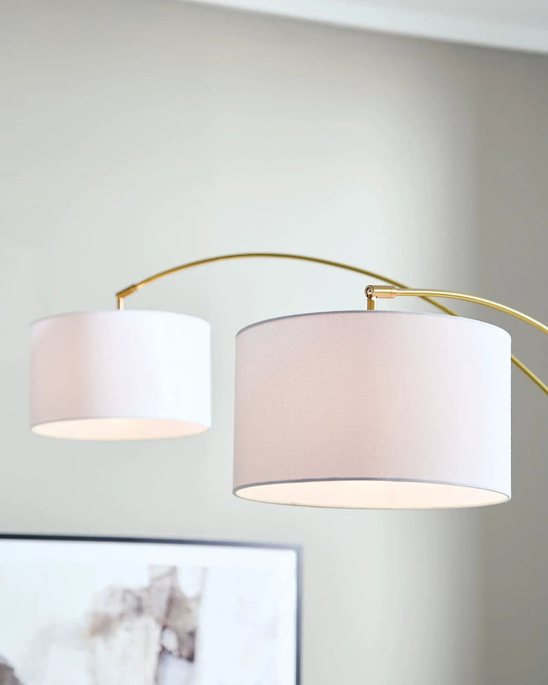 Valo - Metal Arc Lamp - Gold Finish by Unique Piece Furniture