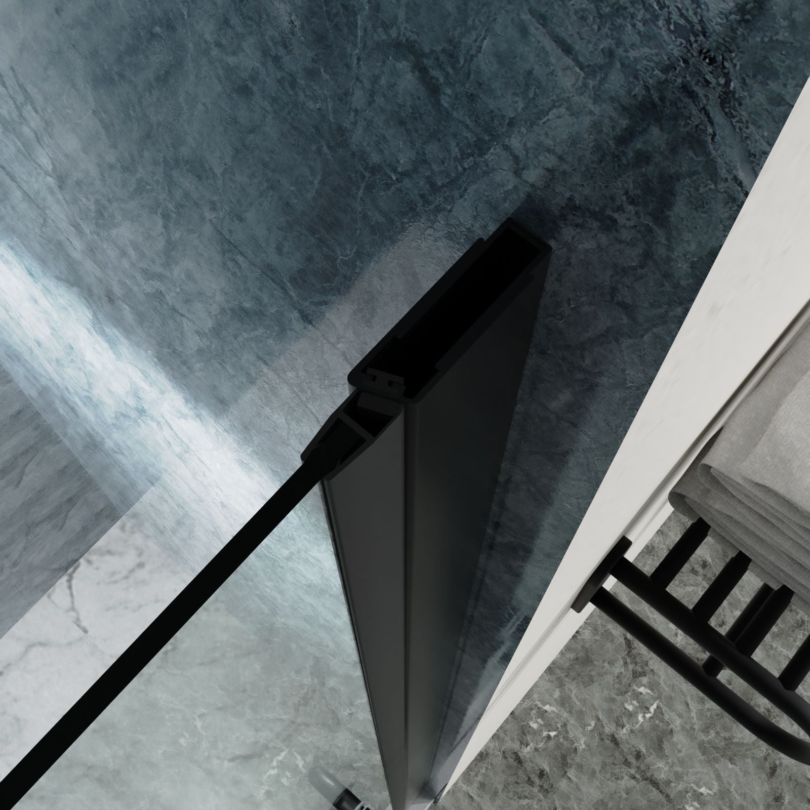 Bi-Fold Semi-Frameless Shower Doors In Matte With Clear Glass by HouseOfZazla