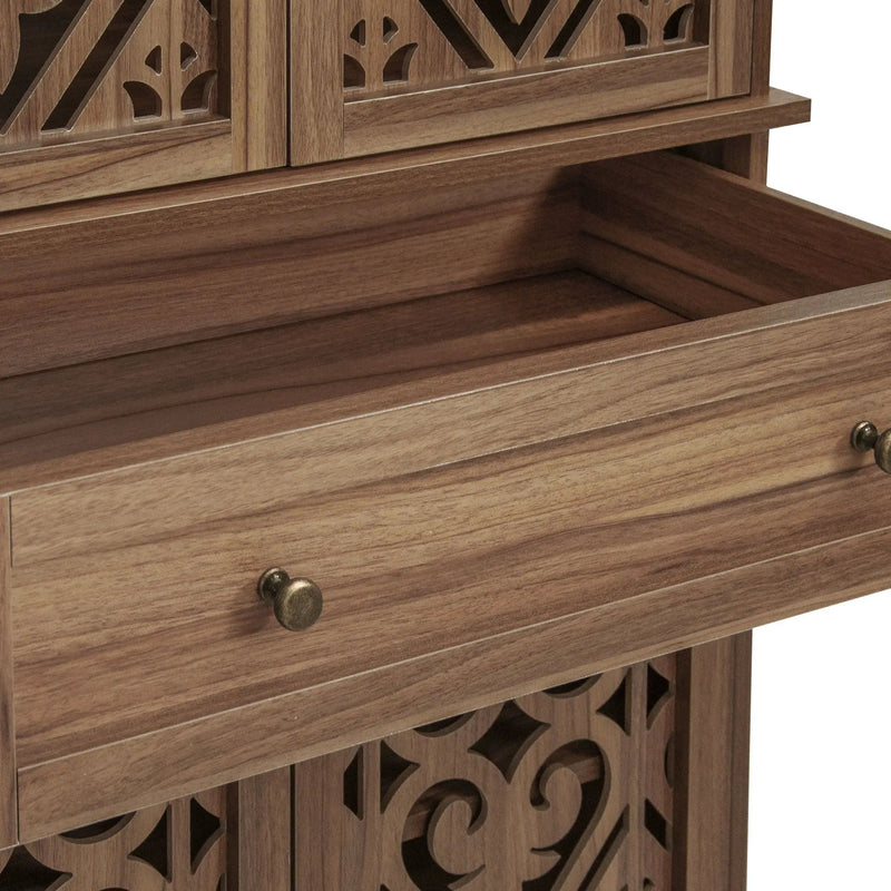 4 Door Cabinet With 1 Drawer, With 4 Adjustable Inner Shelves, Storage Cabinet by HouseOfZazla