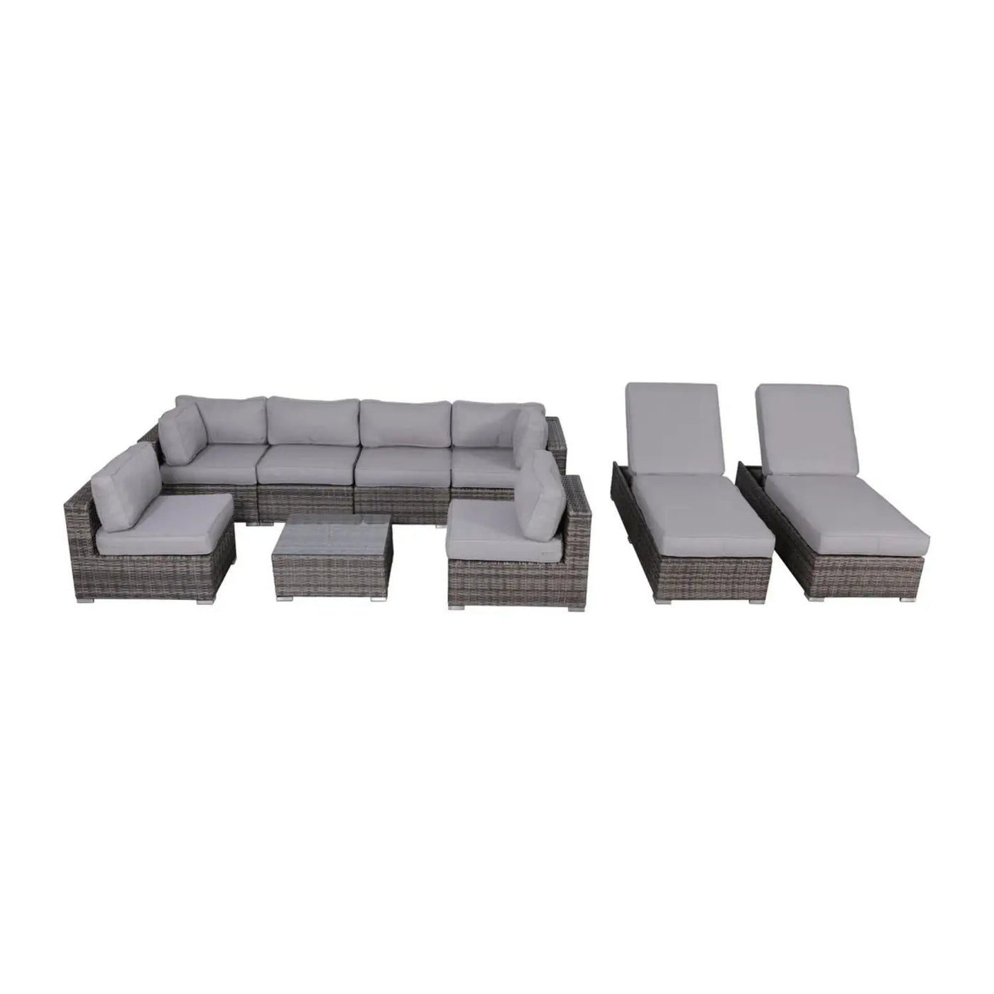 Seating Set With Cushions Handcrafted Wicker Design by Unique Piece Furniture