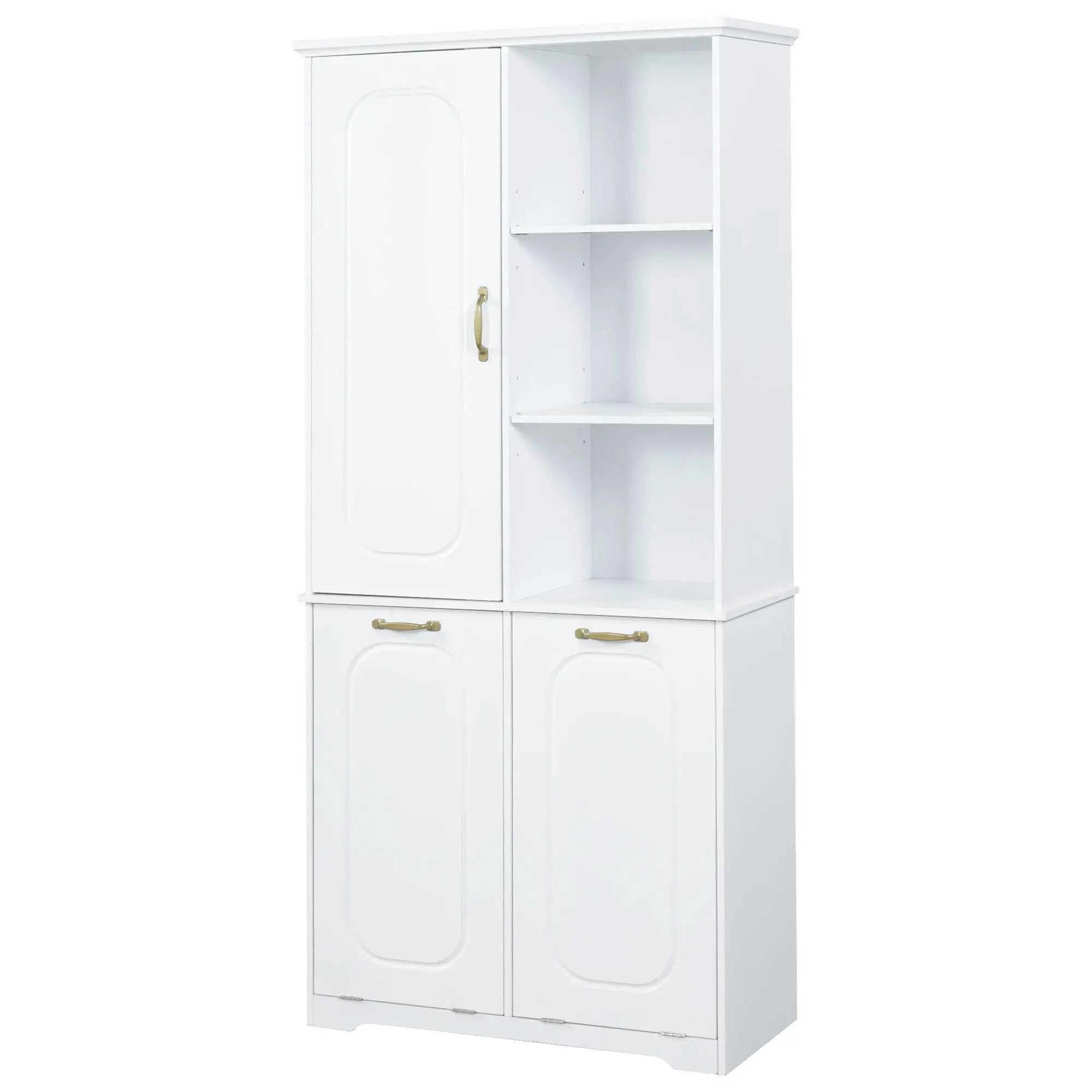 Freestanding Tall Storage Cabinet With 2 Tilt-Out Hampers by HouseOfZazla