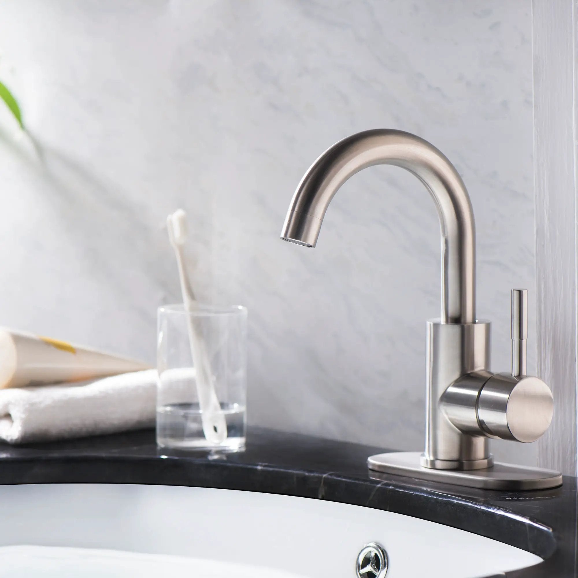 Modern Bathroom Faucet Single Hole Single Handle by HouseOfZazla