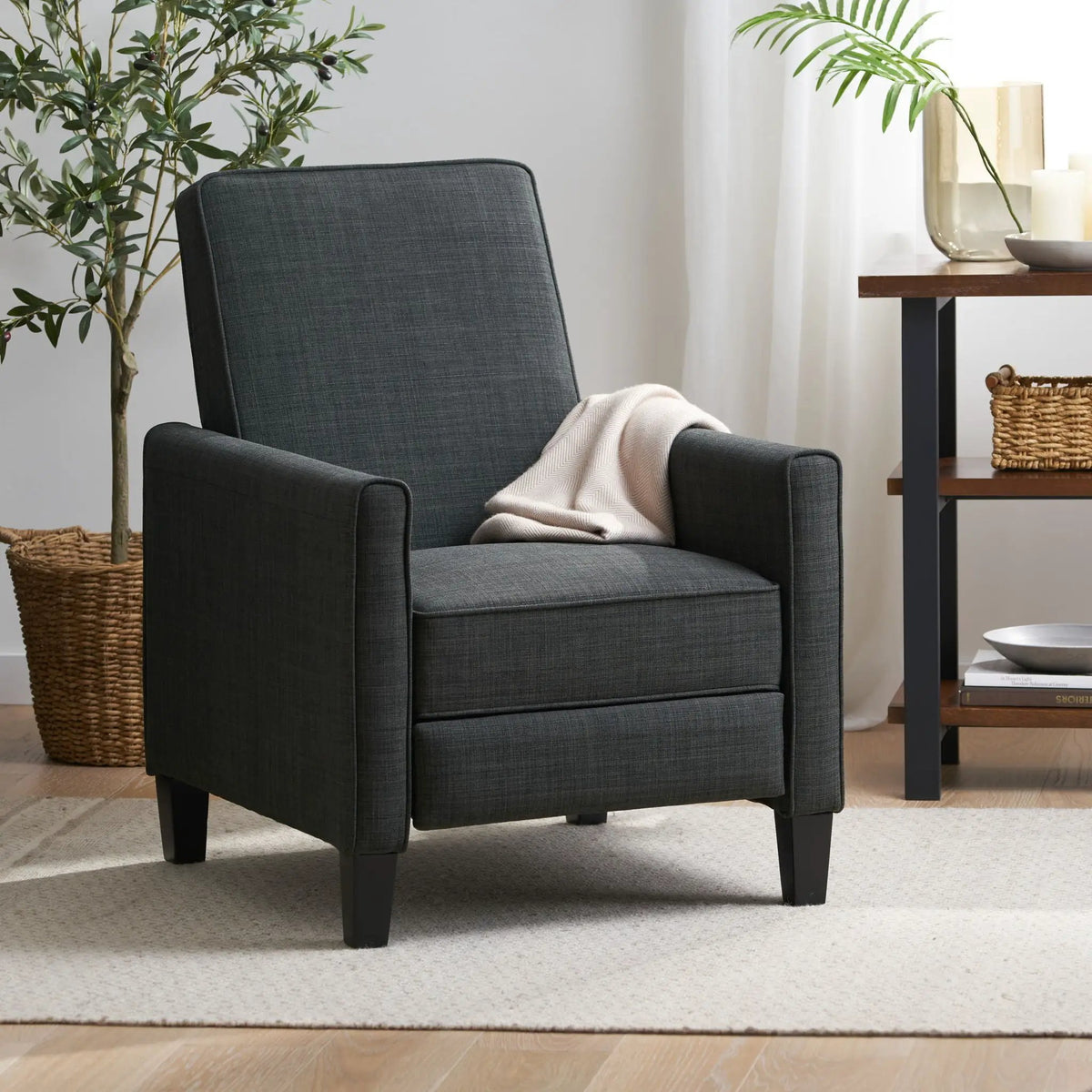 Upholstered Push Back Recliner Chair For Living Room by HouseOfZazla