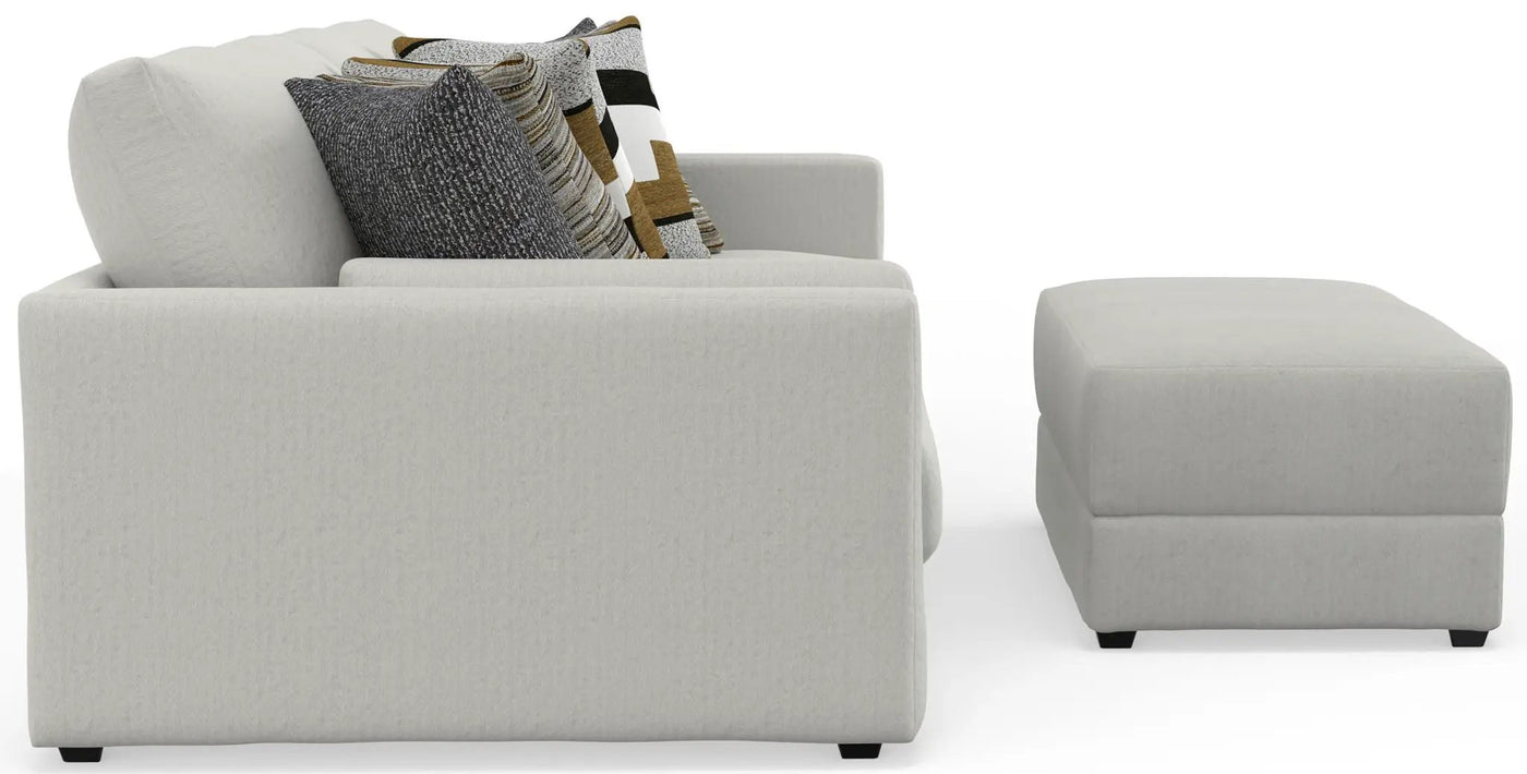 Trevor - Extra Deep Oversized Sofa With Included Storage Cocktail Ottoman by Unique Piece Furniture