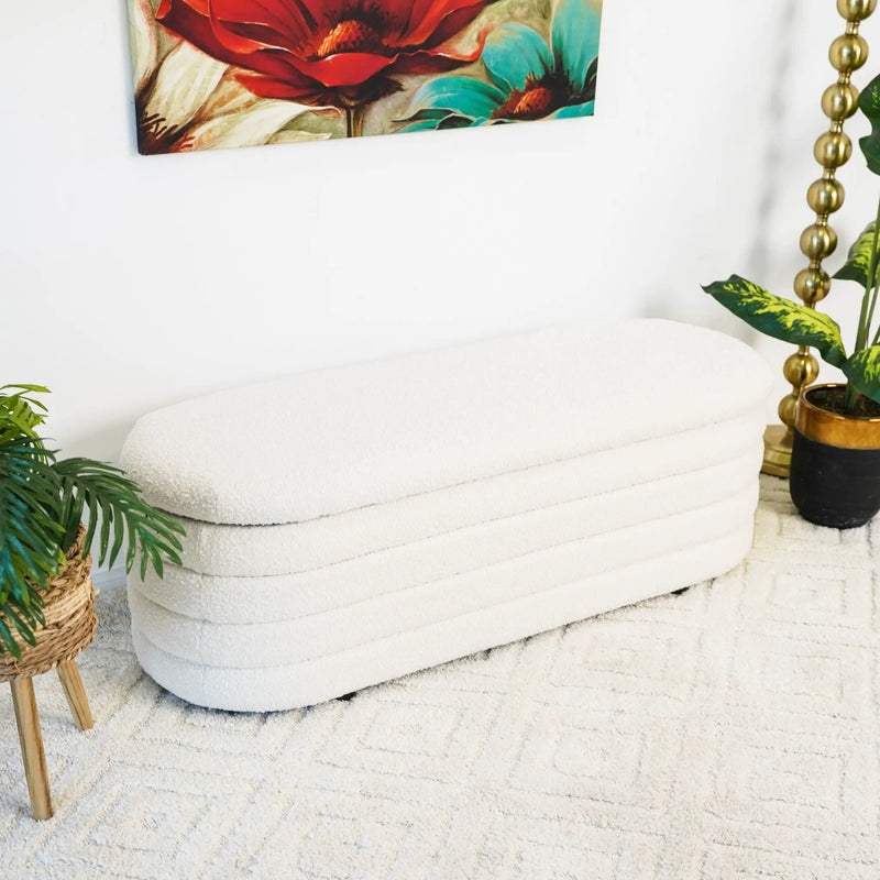 Cabana - Bench With Storage - Ivory by Unique Piece Furniture