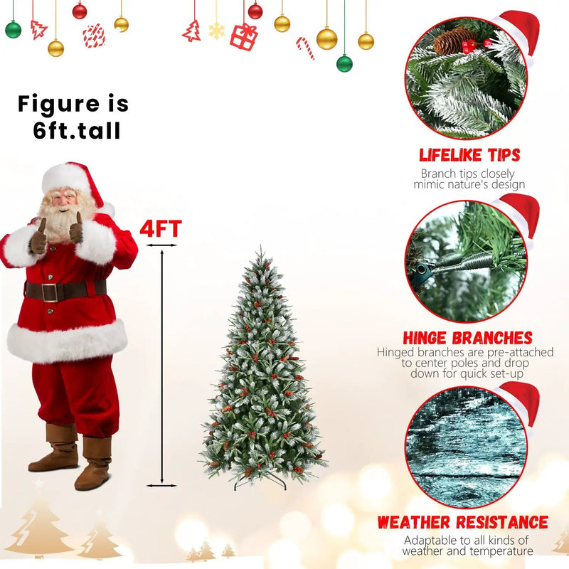 8Ft Christmas Tree with 2850 Tips by HouseOfZazla