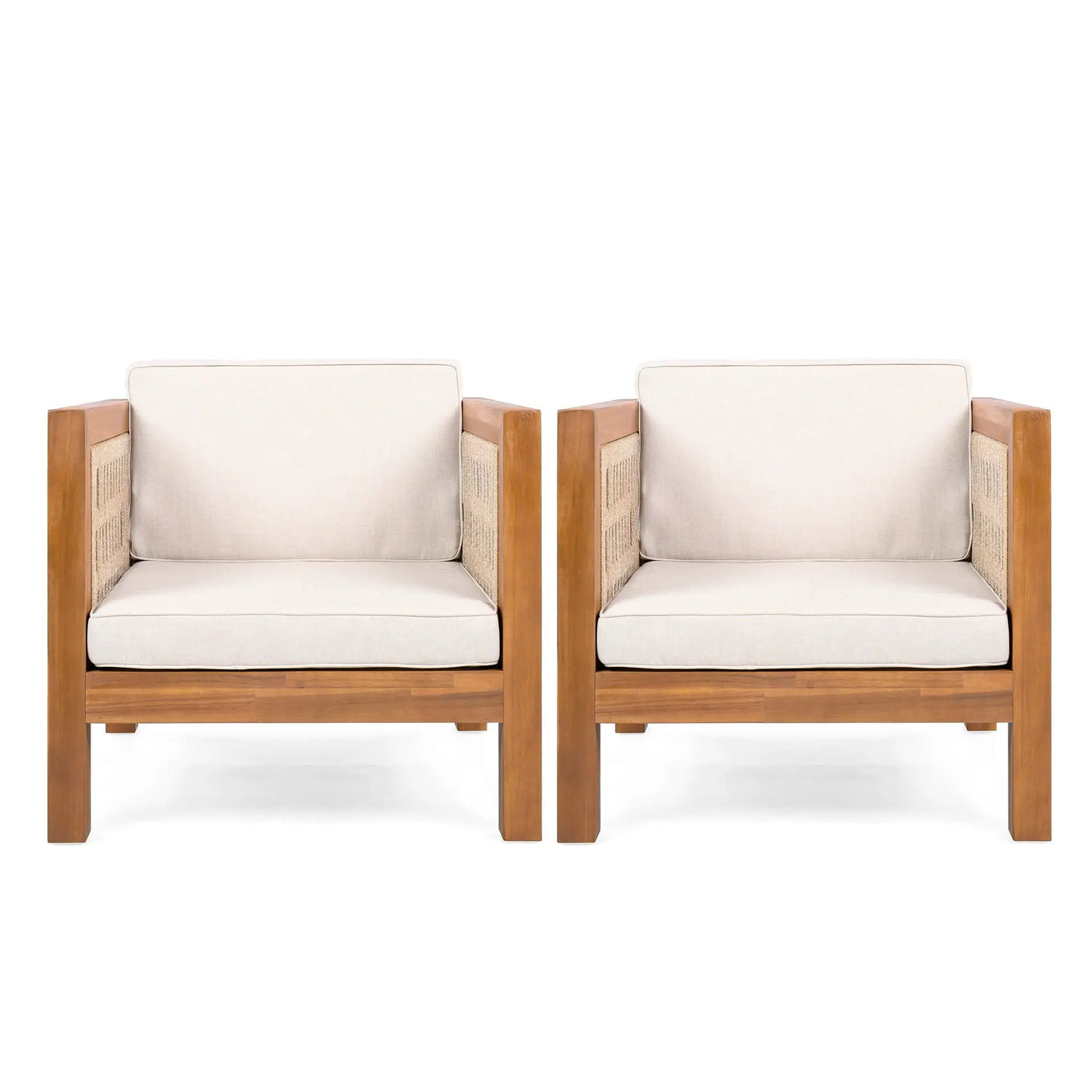 Outdoor Club Chair & Rope Arm And Cushions by HouseOfZazla