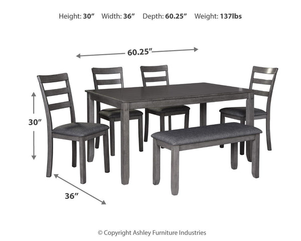 Bridson - RECT DRM Table Set (Set of 6) - Gray, photo 2 of 7