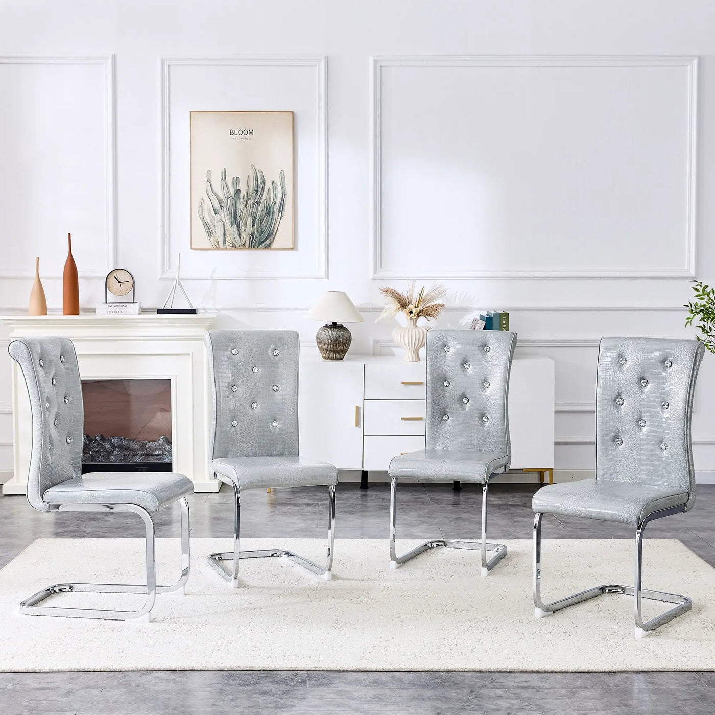 Elegant Design Upholstered Dining Chairs by HouseOfZazla