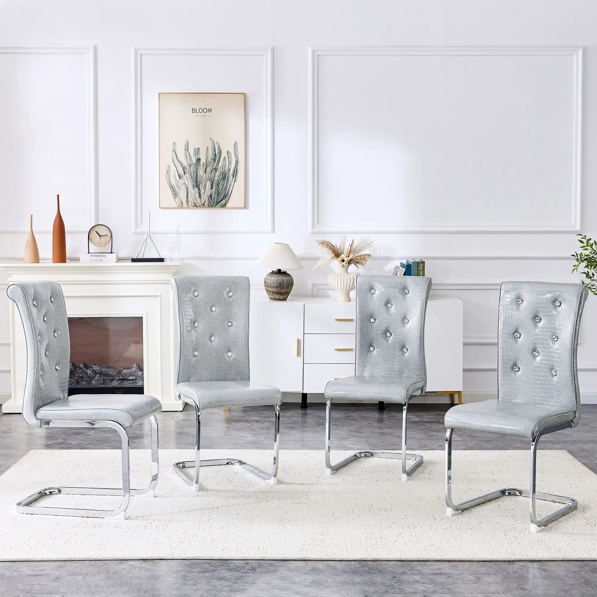 Elegant Design Upholstered Dining Chairs by HouseOfZazla
