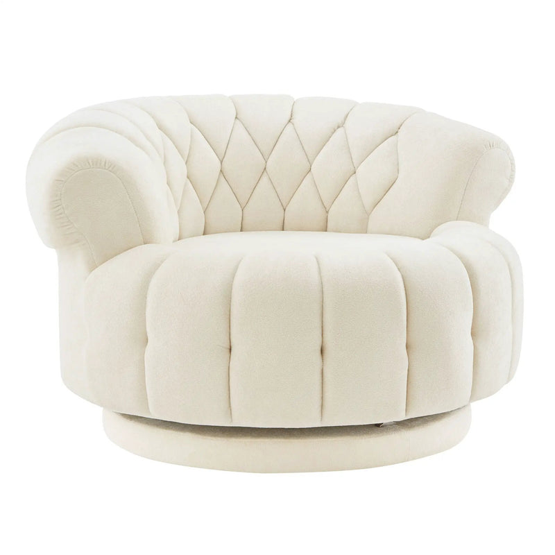 Round Swivel Accent Chair With Rotation by Unique Piece Furniture