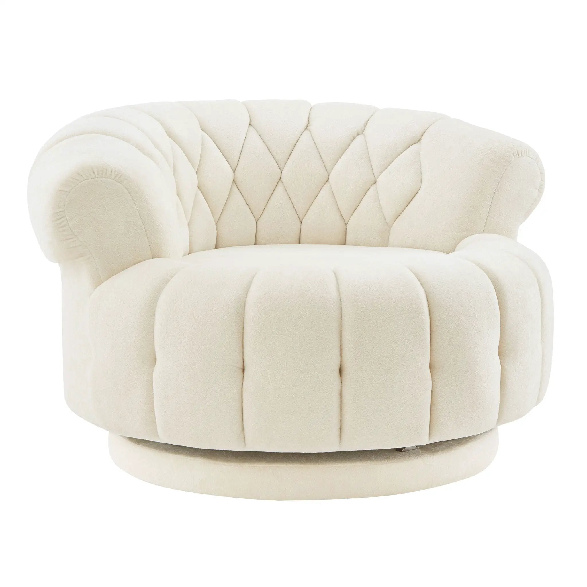 Round Swivel Accent Chair With Rotation by HouseOfZazla