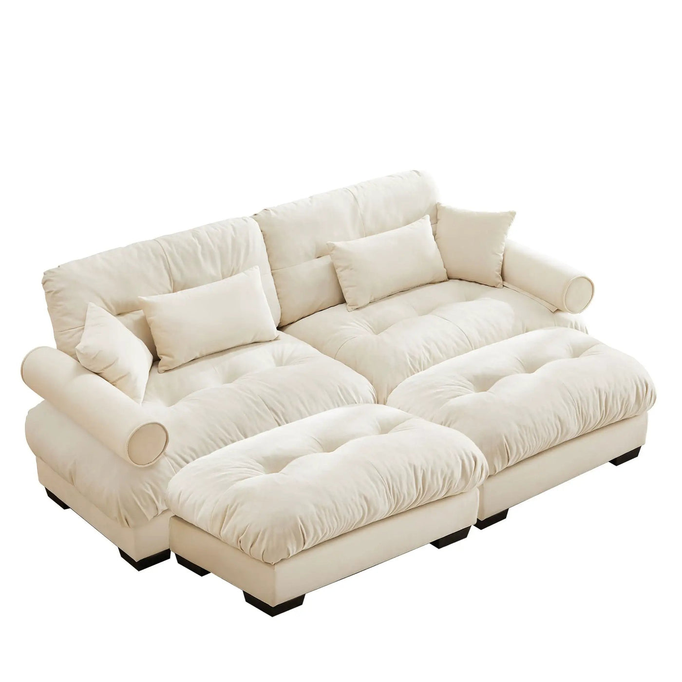 Super Comfort Oversized Modular Sectional Sofa With Movable Ottoman by HouseOfZazla