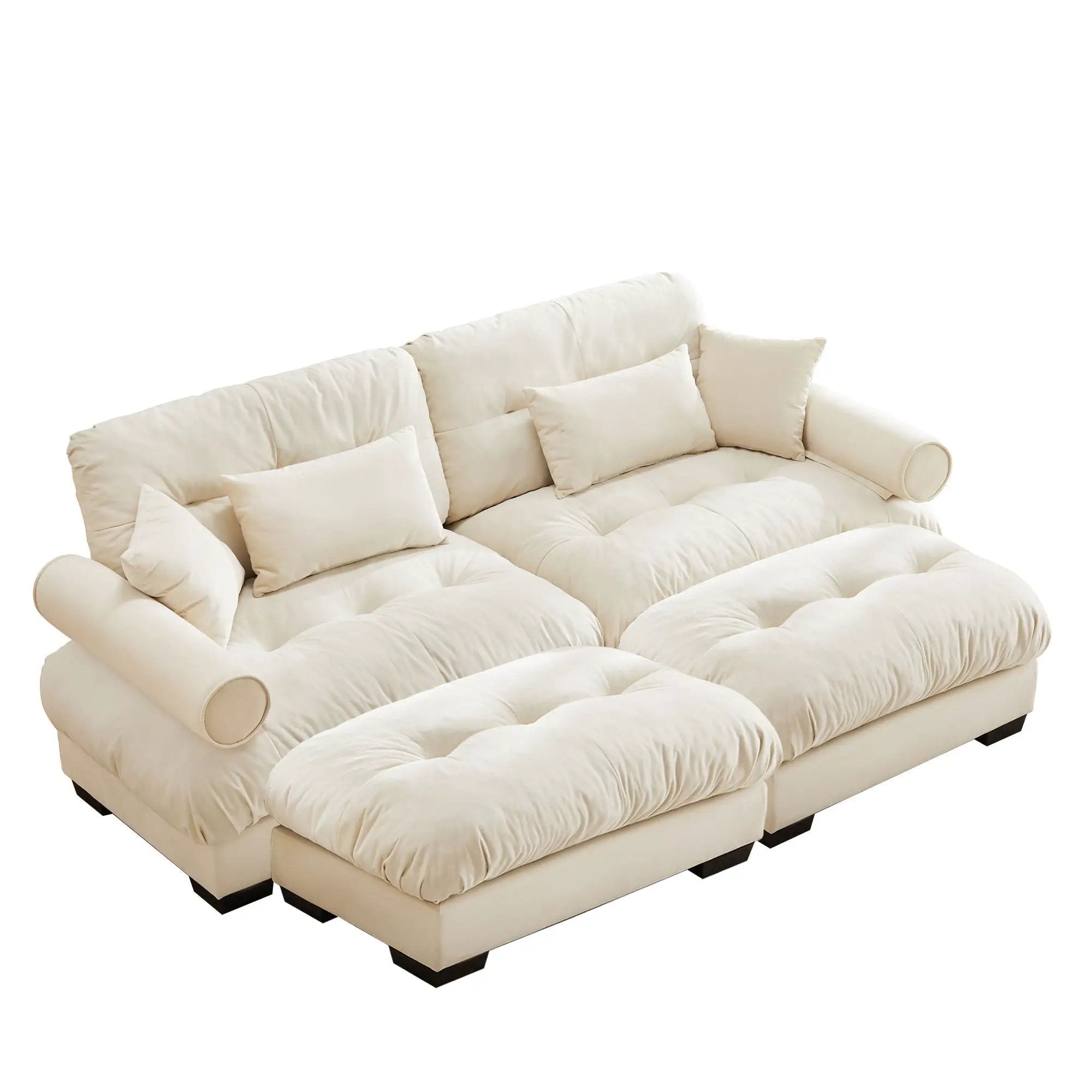 Super Comfort Oversized Modular Sectional Sofa With Movable Ottoman by Unique Piece Furniture