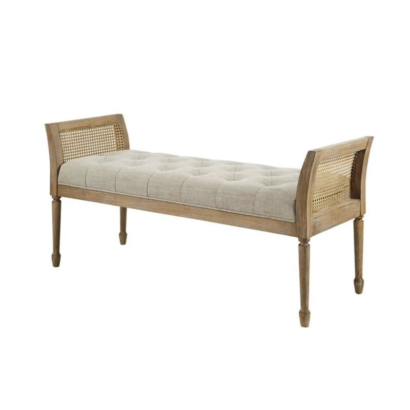 Accent Bench With Arm - Natural by Unique Piece Furniture