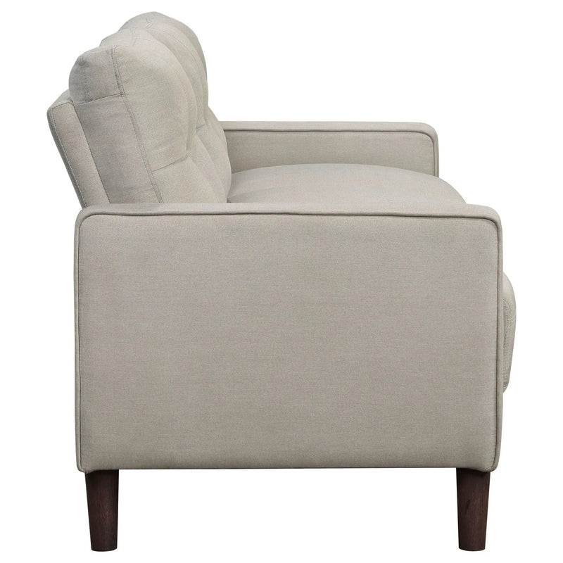 Bowen 2-piece Upholstered Track Arm Tufted Sofa Set Beige by Unique Piece Furniture