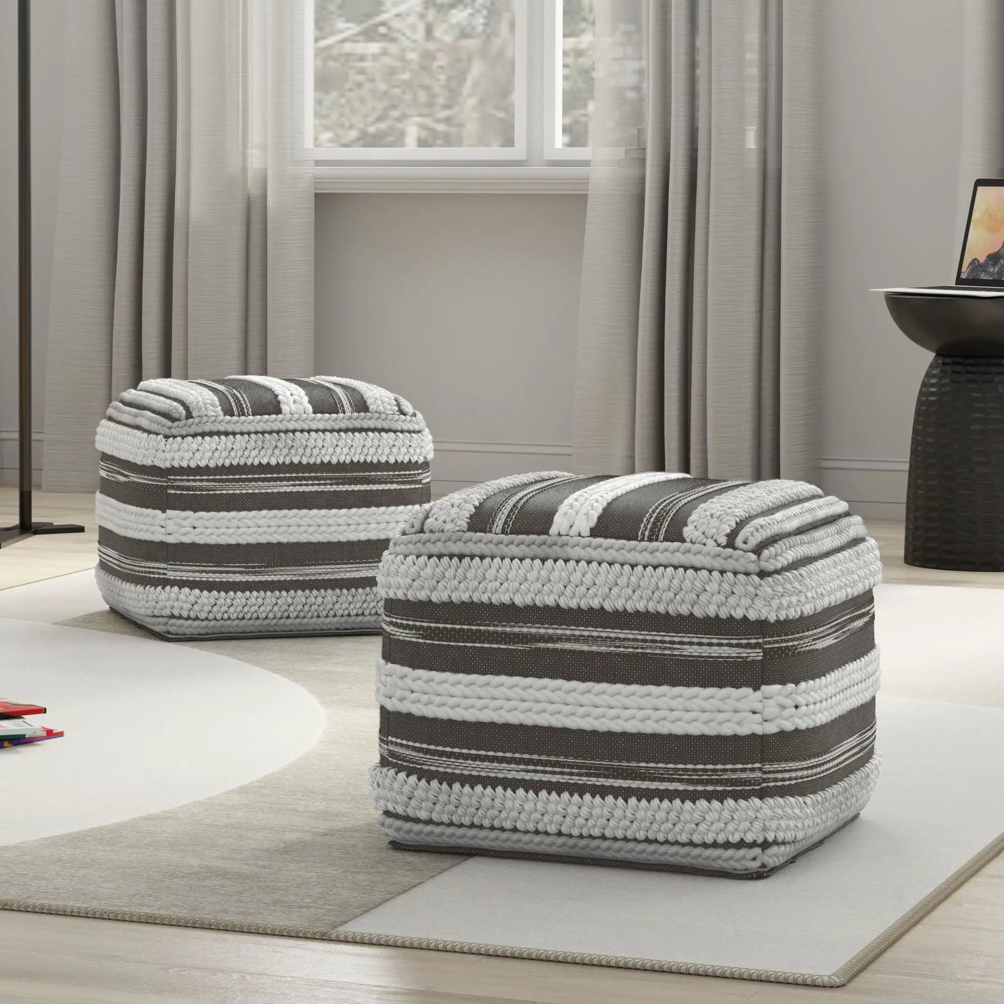 Sommer - Handcrafted Square Pouf by Unique Piece Furniture