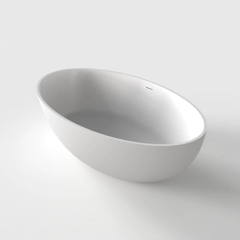 67 Inch Freestanding Solid Surface Soaking Bathtub by HouseOfZazla