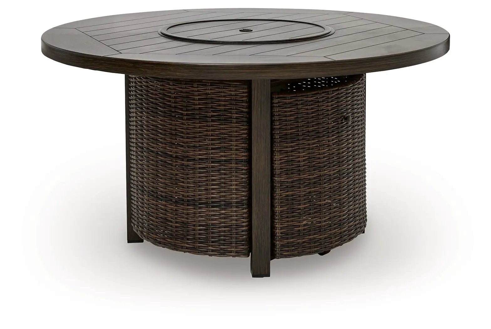Monterey Point - Round Fire Pit Table - Dark Brown by Unique Piece Furniture